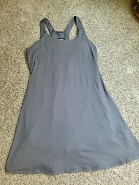 Women's Grey Racerback Midi Dress Medium